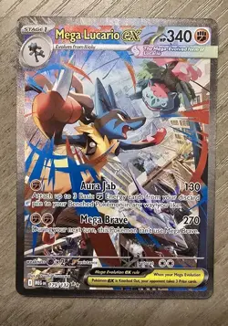 Mega Lucario Ex 179/132 SIR Mega Evolution Pokemon - Image 1
