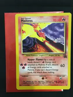 VINTAGE 2000 POKEMON MOLTRES 21 BLACK STAR PROMO NEAR MINT OR BETTER - Image 3