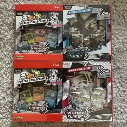 Pokemon 1 Black Bolt 1 White Flare Poster + Binder Collection Sams Club Lot of 2 - Image 1