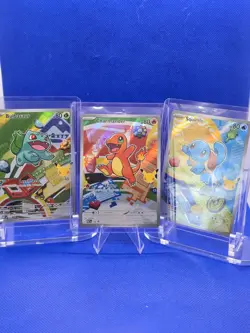 Pokemon TCG Promo Holo Bulbasaur Charmander Squirtle 2026 MEP 037-039 Saboteri - Image 1