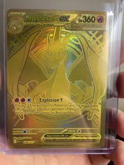 Pokemon TCG Mega Charizard Y EX 294/217 Gold Secret Rare Texture Shift Error - Image 1