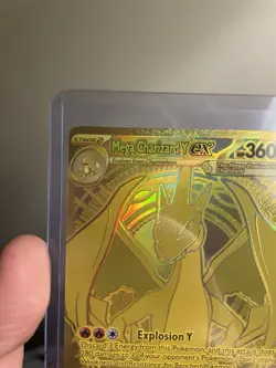 Pokemon TCG Mega Charizard Y EX 294/217 Gold Secret Rare Texture Shift Error - Image 3