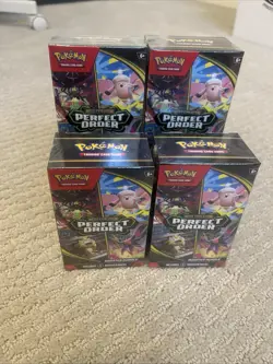 Pokemon TCG: Mega Evolution-Perfect Order Booster Bundle (6 Packs) Lot Of 4 - Image 1