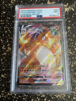 2020 POKEMON SWORD & SHIELD DARKNESS ABLAZE #020 FULL ART/CHARIZARD VMAX PSA 9 - Image 1
