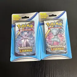Pokemon TCG Shining Legends Blister Booster Pack Mew & Mewtwo Art Factory Sealed - Image 1