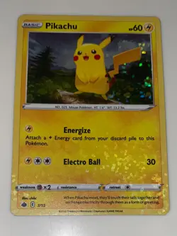 2022 McDonald's Happy Meal Pokemon Match Battle HOLO BLEED ERROR - PIKACHU 7/15 - Image 1