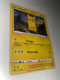 2022 McDonald's Happy Meal Pokemon Match Battle HOLO BLEED ERROR - PIKACHU 7/15 - Image 2