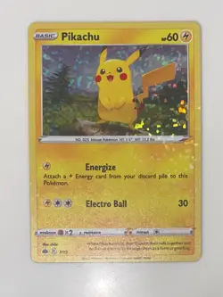 2022 McDonald's Happy Meal Pokemon Match Battle HOLO BLEED ERROR - PIKACHU 7/15 - Image 4