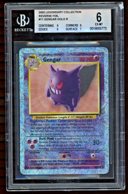 Gengar 11/110 Pokemon 2002 Legendary Collection Reverse Holo BGS 6 (Strong Subs) - Image 1