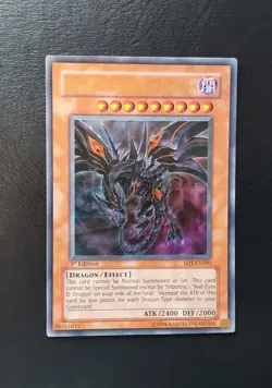 2005 YU-GI-OH! SD1-EN001 RED-EYES DARKNESS DRAGON 1ST EDITION - Image 1