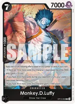 One Piece TCG - Monkey.D.Luffy OP15-092 Adventure on Kami's Island Foil - Image 1