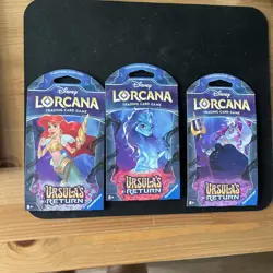 Disney Lorcana TCG Ursula's Return Sleeved Booster Pack - Lot of 3 - Image 1