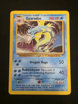 Gyarados 006/102 Base Set Holo Pokemon Card - LP - Image 1