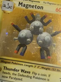 Magneton 009/102 Base Set Holo Pokemon Card - MP - Image 2