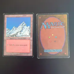 Snow Covered Mountain Ice Age MTG Card # 379 Medium Play Or Better - Image 1