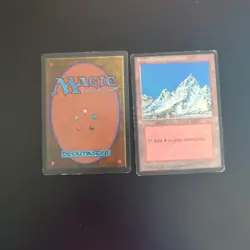 Snow Covered Mountain Ice Age MTG Card # 379 Medium Play Or Better - Image 2