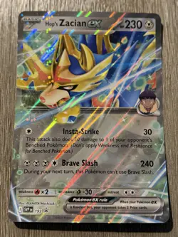 Hop's Zacian ex - Jumbo - Collection Box Promo SVP 193 Pokemon Card NM - Image 1