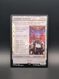 Magic: The Gathering Universes Beyond Final Fantasy Summon: Bahamut Foil 9/9 - Image 1