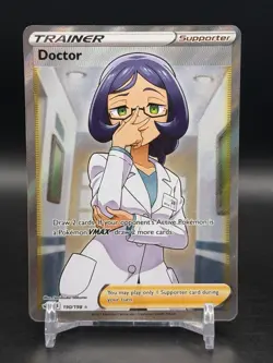 Doctor 190/198 Pokemon Chilling Reign Sword & Shield Full Art Ultra Rare Holo NM - Image 1