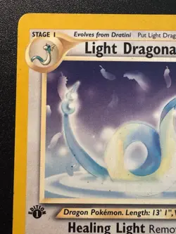 1st Edition Light Dragonair 22/105 Neo Destiny Pokemon Card Rare MP - Image 3