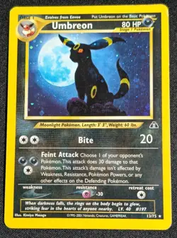 Pokemon - Umbreon 13/75 Holo - Neo Discovery - Rare Holo Bleed Misprint Error! - Image 1
