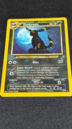 Pokemon - Umbreon 13/75 Holo - Neo Discovery - Rare Holo Bleed Misprint Error! - Image 3