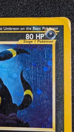 Pokemon - Umbreon 13/75 Holo - Neo Discovery - Rare Holo Bleed Misprint Error! - Image 5