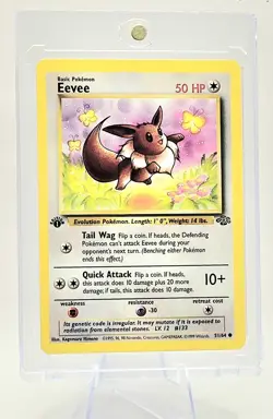 Pokemon TCG Eevee Jungle 1st Edition 1999-2000 Wizards Base Set 51/64 - Image 1