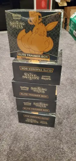 1 Unopened Pokemon Shining Fates Elite Trainer Box Factory Sealed in Hand - Image 3