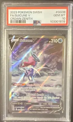Pokemon Suicune V GG38/GG70 Crown Zenith Galarian Gallery Ultra Rare PSA 10 - Image 1