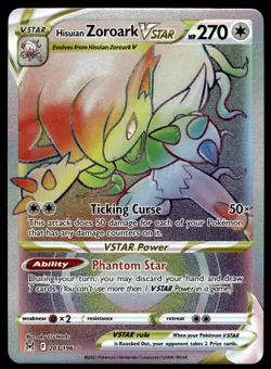 Pokemon TCG Lost Origin #203/196 Zoroark Vstar NM - Image 1