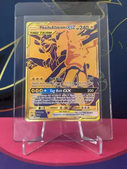 Pokemon Pikachu & Zekrom GX SM248 SM Full Art Holo TAG TEAM Promo - Image 1