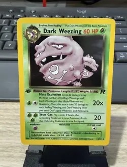 Pokemon 1st edition Dark Weezing Holo Team Rocket 14/82 - Image 1