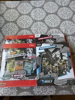 2 Black Bolt 2 White Flare Poster + 2 Binder Collection Sams Club Bundle - Image 1