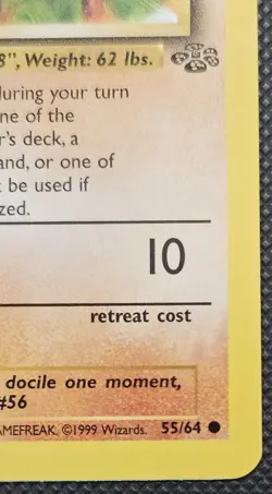 Near Mint - Vintage Pokemon TCG Jungle WoTC Mankey 1st Edition #55/64 Regular - Image 4