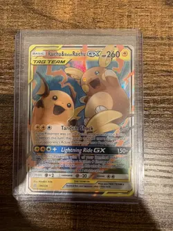 Raichu & Alolan Raichu GX 54/236 Pokemon TCG Unified Minds NM - Image 1
