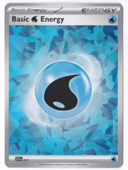 Pokemon Basic Water Energy Scarlet & Violet 011 Cracked Ice Holo Common - NM - Image 1