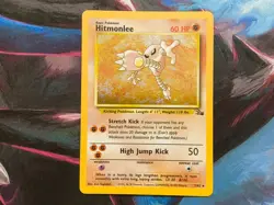 1999 POKEMON FOSSIL #7 HITMONLEE-HOLO LP - Image 1