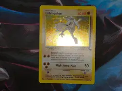1999 POKEMON FOSSIL #7 HITMONLEE-HOLO LP - Image 3