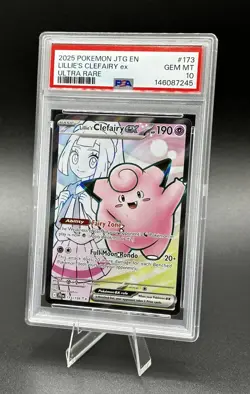 2025 POKEMON JTG EN-JOURNEY TOGETHER ULTRA RARE #173 LILLIE'S CLEFAIRY EX PSA 10 - Image 2