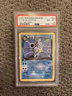 2000 TEAM ROCKET 1ST EDITION 20 DARK BLASTOISE RARE PSA 8 POKEMON - Image 1