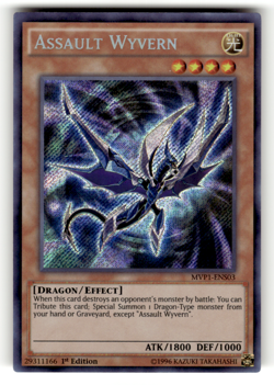 Assault Wyvern MVP1-ENS03 1st Edition Secret Rare The Dark Side of Dimensions Mo - Image 1
