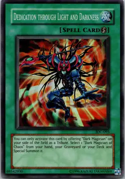 Yugioh Dedication Through Light and Darkness IOC-095 OG Print Super Rare NM - Image 1