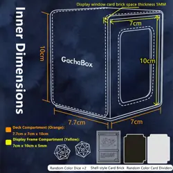 YuGiOh TCG Blue-Eyes White Dragon Deck Box Holds 120+ Sleeved Cards PU Leather - Image 3