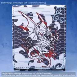 YuGiOh TCG Blue-Eyes White Dragon Deck Box Holds 120+ Sleeved Cards PU Leather - Image 4