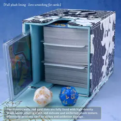 YuGiOh TCG Blue-Eyes White Dragon Deck Box Holds 120+ Sleeved Cards PU Leather - Image 5