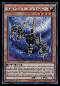 Yugioh Buster Gundil the Cubic Behemoth MVP1-ENS35 1st Edition Secret Rare NM - Image 1