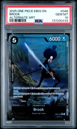 Brook PSA10 2025 One Piece Eb02-Extra Booster Anime 25th Alternate Art #048 - Image 1