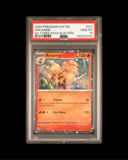 Pokemon SVP 011 - Black Star Promo Arcanine Cosmos Holo - PSA 10 - Image 1