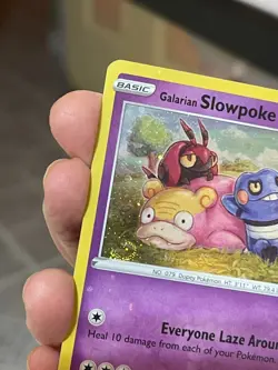 POKEMON GALARIAN SLOWPOKE SWSH126 PROMO COSMOS HOLO WITH 2 SWIRL NM BLEED - Image 4